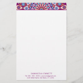 Lila Mandala Professionell Modern Stationery Brevpapper