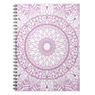 Lila Mandala Spiral fotopatortbok Anteckningsbok