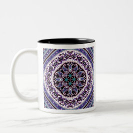 Lila Mandala Två-Tonad Mugg