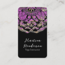 Lila Mandala Yoga Affärskort