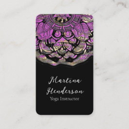 Lila Mandala Yoga Affärskort Visitkort