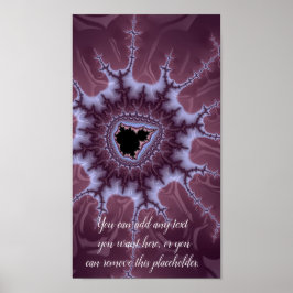 Lila Mandelbrot Fractal Stänk Lägg till en offert Poster