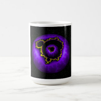 Lila Mandelbrot I En Mandelbrot Kaffemugg