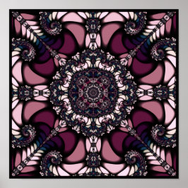 Lila Mandelbrot Kaleidoscope Poster