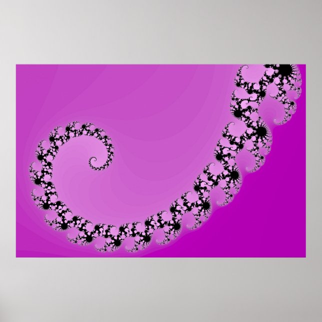 Lila Mandelbrot Spiral Poster (Framsidan)