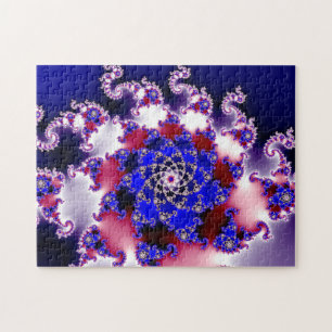 Lila Mandelbrot Star Fractal Pussel