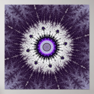 Lila Mandelbrot Zoom Poster