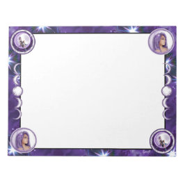 Lila måne barn anteckningsblock