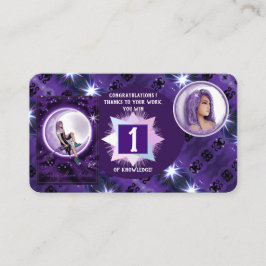 Lila måne barn visitkort