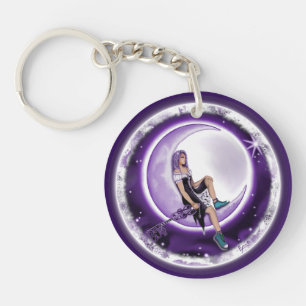 Lila Måne Child Keychain