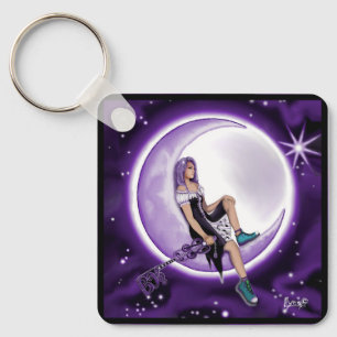 Lila Måne Child Keychain Nyckelring