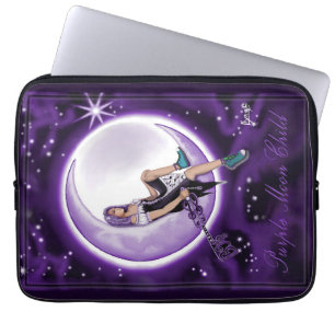 Lila måne Child Laptop Fodral