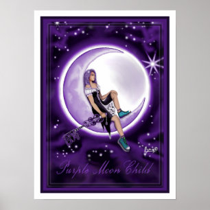 Lila Måne Child Poster
