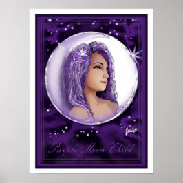 Lila Måne Child Poster