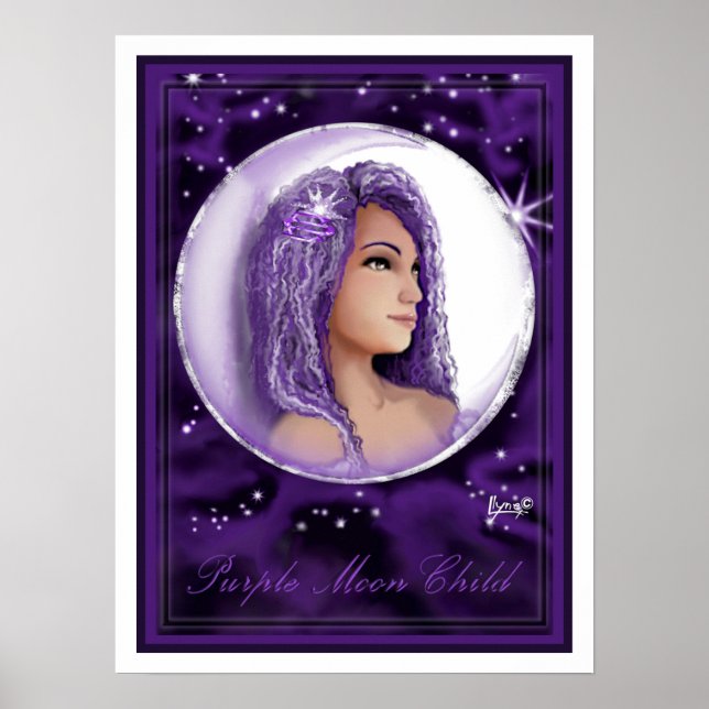 Lila Måne Child Poster (Framsidan)