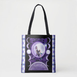 Lila Måne Child Tote Bag Tygkasse