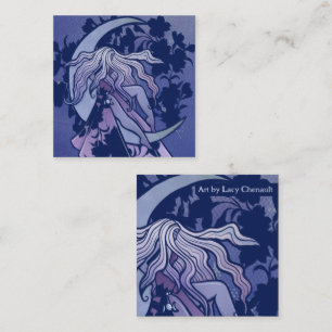 Lila Måne Goddess Wiccan Triple Måne Symbol Art Anteckningskort
