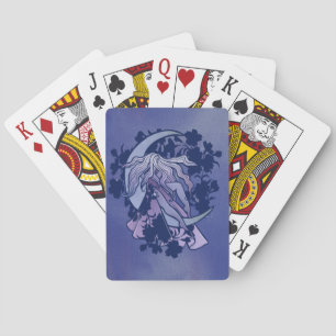 Lila Måne Goddess Wiccan Triple Måne Symbol Art Casinokort