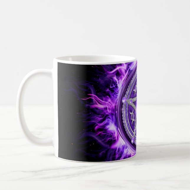 Lila Måne Pentagram Kaffemugg (Vänster)