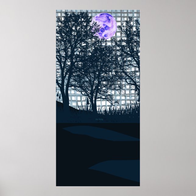 Lila Måne Poster (Framsidan)