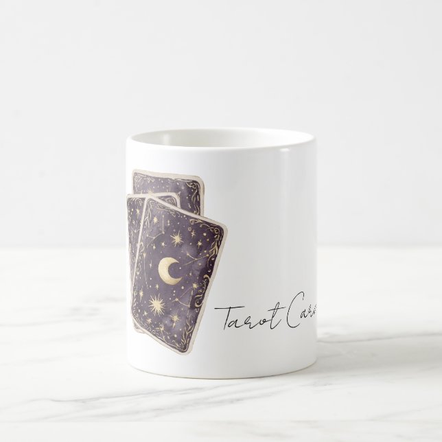 Lila Månstjärnor Tarotkort Kaffemugg (Center)
