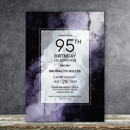 Lila Marble 95:e Födelsedagsfesten Inbjudningar