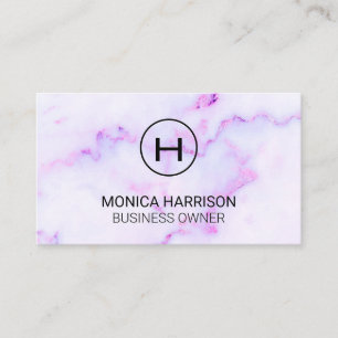 Lila Marble Background Visitkort