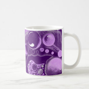 Lila Marble Fluid Art Cells Kaffemugg