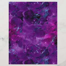 Lila Marble Galaxy Scrapbook Papprare Lakan