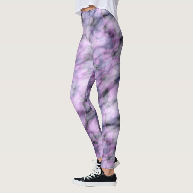 Lila Marble Leggings (Vänster)
