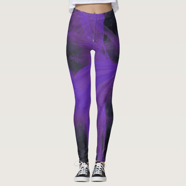 Lila Marble Leggings (Framsida)