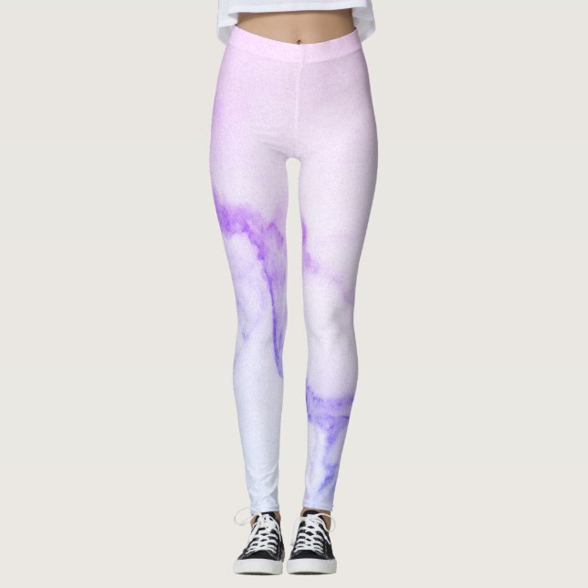 Lila Marble Leggings (Framsida)
