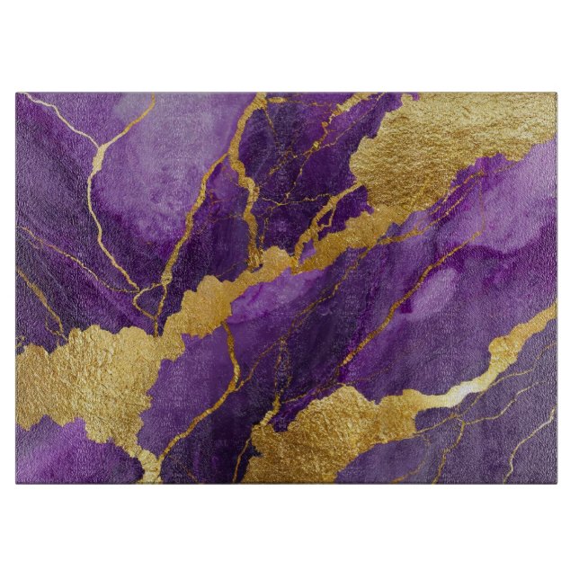 Lila Marble Mönster med Guld (Framsidan)