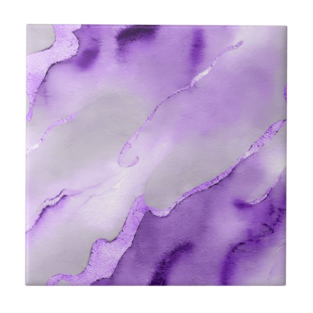 Lila Marble Stones Ceramic Tile Kakelplatta (Framsidan)