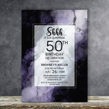 Lila Marble Surprise 50:e Födelsedagsfesten