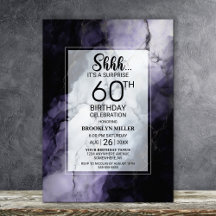 Lila Marble Surprise 60:e Födelsedagsfesten