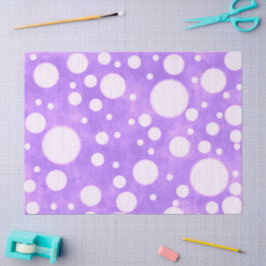 Lila Marble White Polka dots Mönster Decoupage