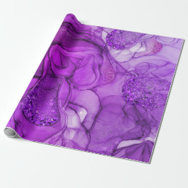 Lila marbling-sensationer presentpapper