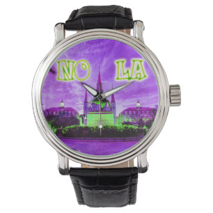 Lila Mardi Gras JS Armbandsur