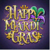 Lila Mardi Gras ’Lycklig Mardi Gras’