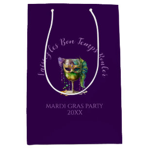 Lila Mardi Gras-mask