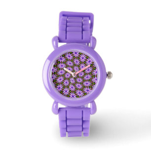 Lila Marguerite Mönster Armbandsur