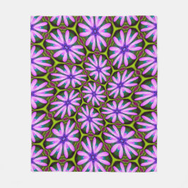 Lila Marguerite Mönster Fleecefilt