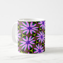Lila Marguerite Mönster Kaffemugg