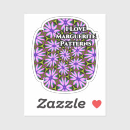 Lila Marguerite Mönster Klistermärken