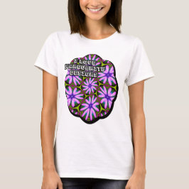 Lila Marguerite Mönster T Shirt