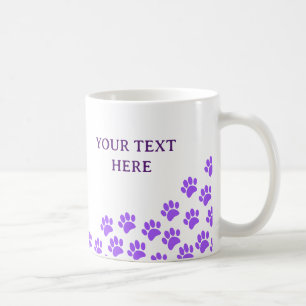 Lila marij Tass avtryck med Anpassningsbar text Kaffemugg