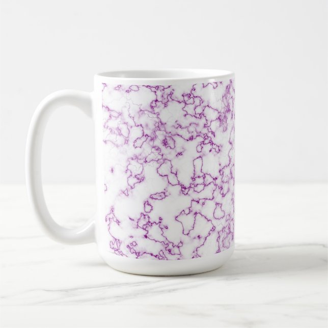 Lila marmor mönster kaffemugg (Vänster)
