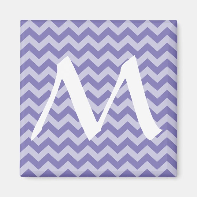 Lila Marockanska stämningar Chevrons Magnet (Framsidan)