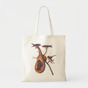 Lila Martin Audubon Birds with Gourd Home Tygkasse